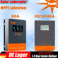 PowMr Solarladeregler 100% MPPT 20/30/40/60A Solar Controller Regler LCD Dispaly