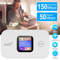 Mobile WLAN Router Wireless 4G 5G LTE Hotspot 150 Mbit/s WiFi Portable Broadband