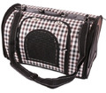 Transportbox faltbar Hundebox Katzenbox Tierbox Reisebox Retro Stoff