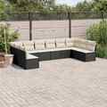 Gartenmöbel Sofa Garnitur Lounge Sitzgruppe 11-tlg. Beige Poly Rattan vidaXL