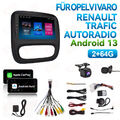 Für Opel Vivaro B Renault Trafic CarPlay Autoradio Android 13 GPS Navi WIFI 64G