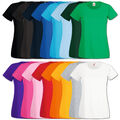 3er Fruit of the Loom T-Shirt Damen Shirts Valueweight Sets Tshirt S - XXL