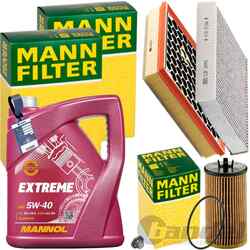 MANN INSPEKTIONSPAKET+5L MANNOL 5W-40 ÖL passend für OPEL INSIGNIA A 1.4-1.6 G09