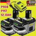 2x Original Für Ryobi Akku 12,0Ah HP Lithium 18V ONE Plus RB18L50 P108/Ladegerät