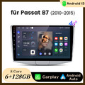 10" Android 13 Autoradio GPS Nav WIFI SWC DAB+ 6+128G Carplay Für VW Passat B7