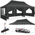 Pavillon 3x3/6m Wasserdicht Gartenzelt Faltpavillon Partyzelt Pop Up Pavillion