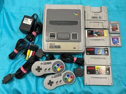 Super Nintendo SNES System mit Controller Gameboy Adapter, Super Mario Spiele