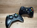 2x Microsoft Xbox 360 Controller Gamepad Wireless 2.4G GETESTET ✅ Grau/Schwarz