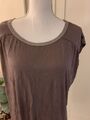 ESPRIT T-Shirt Shirt kurzarm mauve Glitzerkante Gr. XXL ungetragen