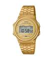 Casio Damenuhr Digital Edelstahlband Goldfarbend A171WEG-9AEF