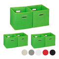 Aufbewahrungsbox Faltbox Regalbox Stoffkiste 27 L 6er Set Stoffkorb Allzweckbox