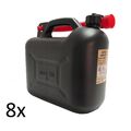 8x Benzinkanister 10L Benzin-Kanister 10 Liter Diesel Kraftstoffkanister schwarz