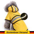 Hunde Regenmantel Regenjacke mit Kapuze Wasserdicht Reflektierend XS-4XL