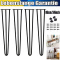 Tischbeine 4er-Set Hairpin Leg Haarnadelbeine Schwarz Tischgestell Stahl Tisch