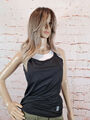 H.I.S.Damen Set Top+Sportbustier Sportshirt Shirt Tanktop Schwarz/Weiß Gr. 40-46