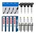 4x DELPHI Zündspule+4x BOSCH Zündkerze Doppelplatin für VW Golf VII 5G1 BQ1 BE1