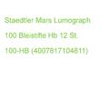 Staedtler Mars Lumograph 100 Bleistifte Hb Blau, 12 St. 100-HB (4007817104811)