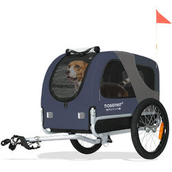 DOGGYHUT® Premium MEDIUM Hundeanhänger Hundefahrradanhänger ohne Jogger✔Innenmaße 66x43x50cm✔für kleine bis mittelgroße Hunde