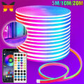 5-20m Neon LED Strip Streifen RGB Flex Schlauch diffus Lichtband Dimmbar APP DE