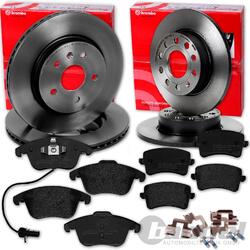 brembo BREMSSCHEIBEN + BELÄGE VORNE + HINTEN für AUDI A4 B8 8K + A5 8T 8FVA 314x25mm // HA 300x12mm // Bitte PR-Nr. beachten