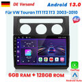 6+128GB Für VW Touran 1T1 1T2 1T3 2003-2010 Android13 Autoradio GPS NAVI CarPlay