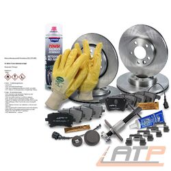 BREMSSCHEIBEN + BREMSBELÄGE BREMSKLÖTZE VORNE + HINTEN FÜR VW MULTIVAN BUS T5#REINIGER/HANDSCHUHE/KUPFERPASTE/KOLBENRÜCKSTELLER#