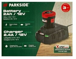 PARKSIDE 12 V Akku PAPK 12 A4, 2 Ah und Ladegerät PLGK 12 A3 Neu und 100% OVP