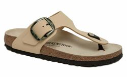 Birkenstock GIZEH Big Buckle Almond beige Nubuk Leder normal 1018446 NEU