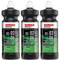 3x SONAX PROFILINE OS 02-06 One Step Polish Glanzpolitur + Versiegelung 1L