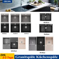 CECIPA® Granitspüle Küchenspüle Einbauspüle sifon Spülbecken Verschiedene Modell