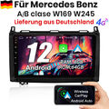 9"Android Autoradio Carplay Für Benz A/B Klasse W245 W169 04-2012 GPS Navi 4+64G