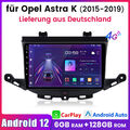 DAB+ Autoradio Für Opel Astra K 2015-2019 CarPlay Android 12 GPS Navi SWC RDS AM