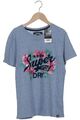 Superdry T-Shirt Damen Shirt Kurzärmliges Oberteil Gr. EU 42 Blau #2b2l2sg