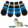 4 Stück Hundesocken Anti-Rutschsocken Hundeschuhe Winterstiefel Pfotenschut