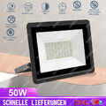 50W Watt LED Fluter 230V Floodlight Außenleuchte IP65 Garten Fassadenstrahler DE