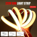 230V COB LED Streifen Stripe Dimmbar AN/AUS Lichtleiste Lichtband Selbstklebend