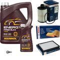 BOSCH Inspektionspaket 6 L MANNOL Energy Premium 5W-30 für Chevrolet Captiva