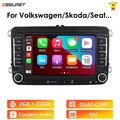 7 Zoll Autoradio Android Carplay RDS DAB GPS Navi 2+32GB Für VW GOLF 5 6 PASSA