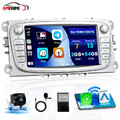 64G Carplay Autoradio Android 13 NAVI Für Ford Focus 2 Mondeo C S Max Kuga +Kam