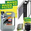 MANN INSPEKTIONSPAKET+LIQUI MOLY 5W30 MOTORÖL passend für HYUNDAI i30 GD KIA 1.4