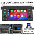 2+64G Android13 Autoradio Carplay +Kamera Navi RDS WIFI Für BMW 3er E46 M3 MGZT