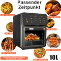 10L Heißluftfritteuse  Heissluft Friteuse Air Fryer Digital Heißluft-Fritteuse