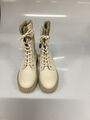 Damen Gabor Schnürstiefel beige Gr. 38,5/39