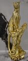 Goldener Leopard Statue handgefertigte Figur Deko Skulptur