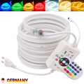 220V Neon LED Streifen Stripe Flex Lichterkette Lichtband Lampe Leuchtstoffröhre