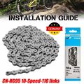 Für Shimano Kette CN-HG95 10Fach-116 Glieder DEORE XT XTR SLX HG-X Fahrrad Kette