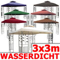 Pavillon WASSERDICHT Toskana Zelt 3x3 m wasserfest Metall Festzelt Dach Garten