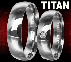 TITAN RINGE 6mm EHERINGE TRAURINGE PARTNERRINGE HOCHZEITSRINGE VERLOBUNGSRINGE