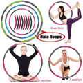 Hula Hoop Reifen Fitness 8 Teile Bauchtrainer 1 kg für Erwachsene Kinder 3 Farbe