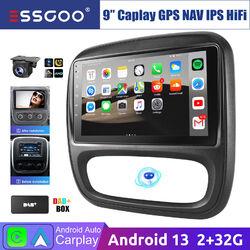 Android 13 Auto DAB+ Carplay Autoradio GPS 2+32G Kamera Für Opel Vivaro B Trafic